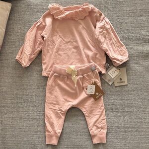 NWT Snug Baby Girls' Pink Ruffle Collar Matching Set
